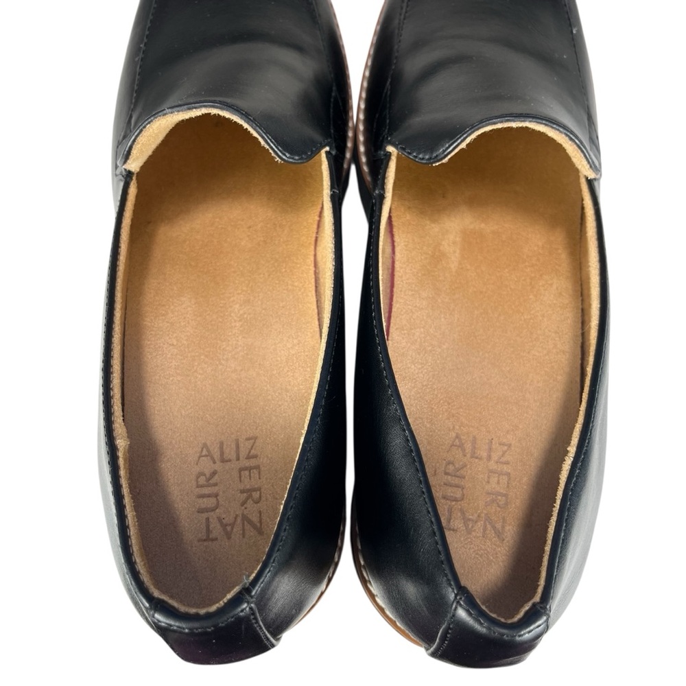 Naturalizer Women’s 12M‎ Black Leather Loafer Heels Comfort Pumps Shoes - Picture 10 of 13